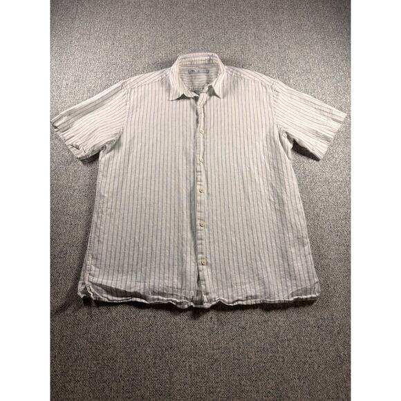 Zara Collared White Pin Stripe Mens Large - Picture 1 of 5